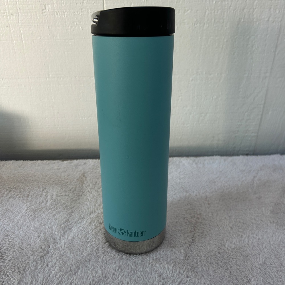 Klean Kanteen 20oz Stainless Steel Vacuum Insulated Water Bottle Teal Cafe Cap